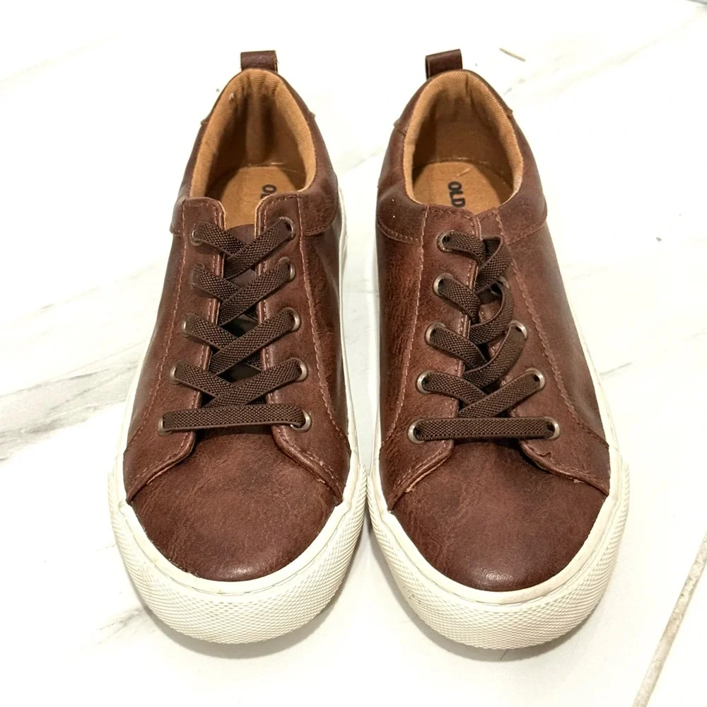 Every day sneak boys Casual Brown Leather-Style Sneakers 3/22‎